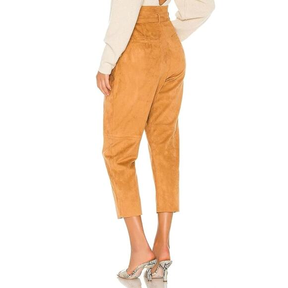 New ~ FREE PEOPLE ~ Nightfall Vegan -Suede Pants Size 6 GORGEOUS FALL - Picture 4 of 9